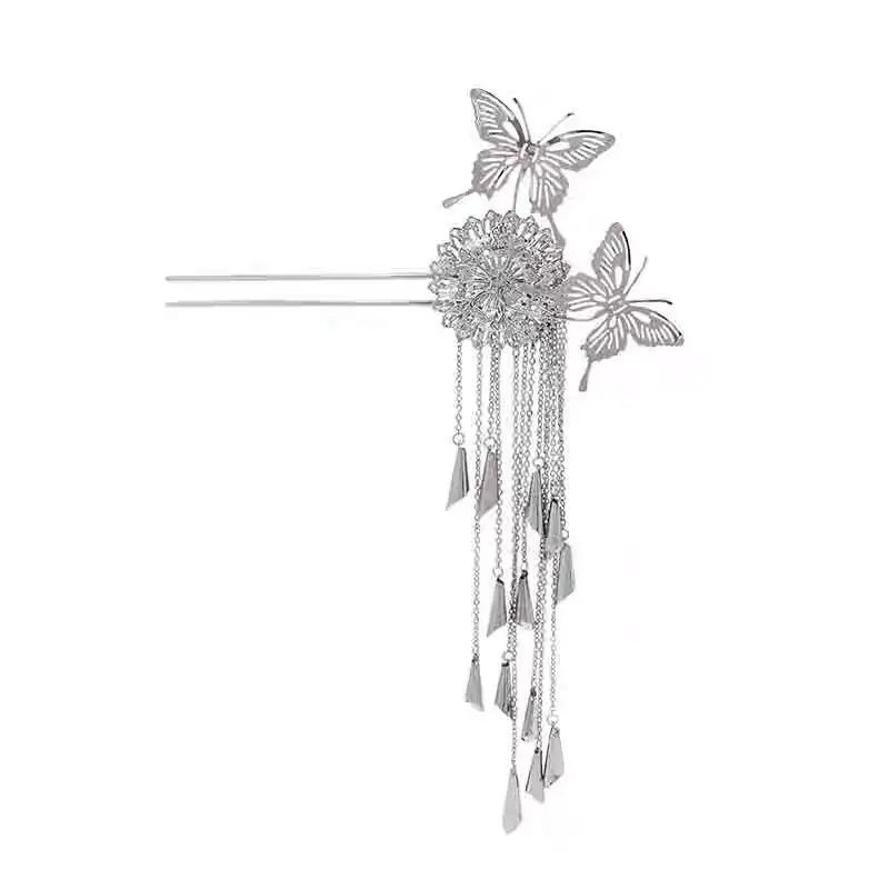 New Chinese Butterfly Hairpin Women's Metal Fork - Image 6