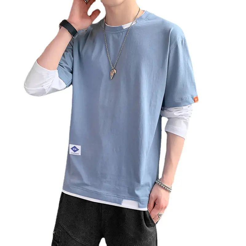 Spring Men Long Sleeve T-Shirt Loose Fit 2022 - Image 9