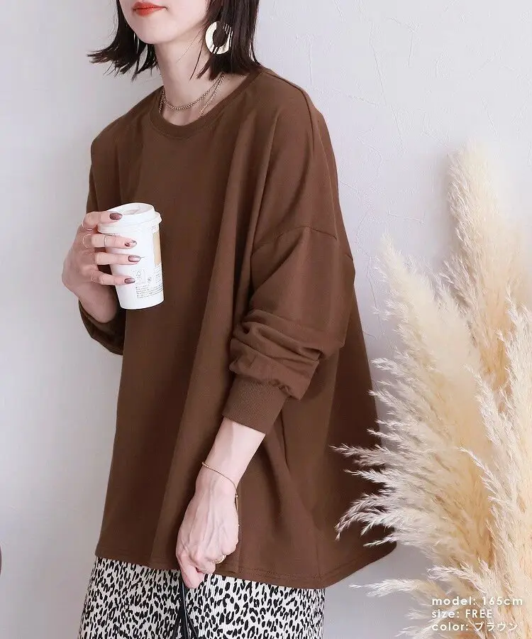 Women Striped Oversized Sweatshirt Black White Loose Cotton — feature 12