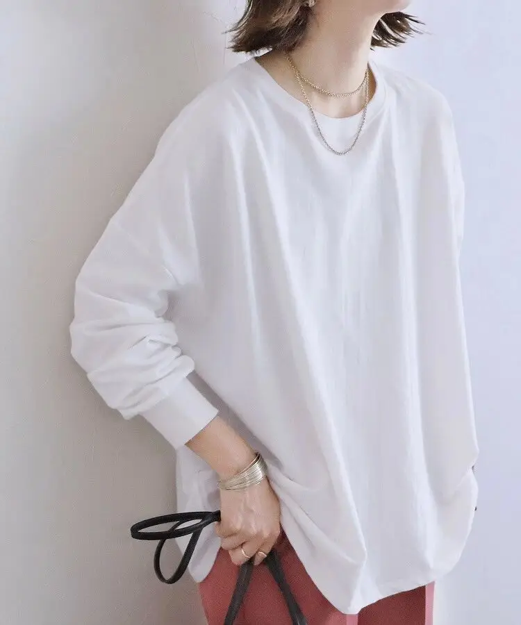 Women Striped Oversized Sweatshirt Black White Loose Cotton — feature 35