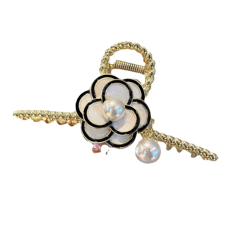 Pearl Camellia Hair Clip for Women High Grade Large - Image 7