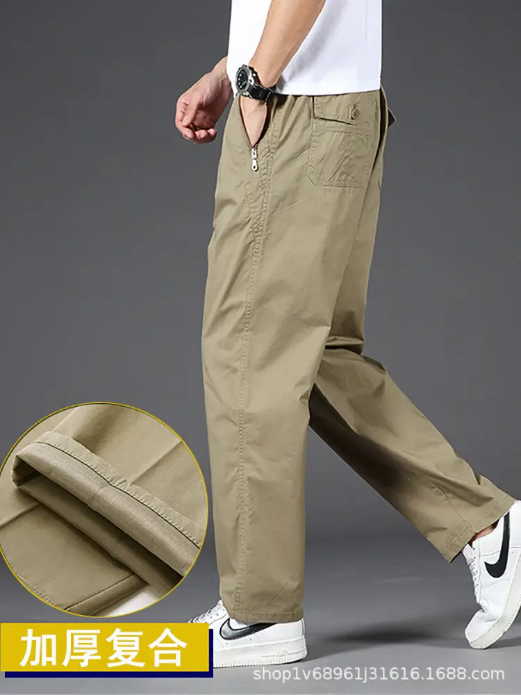 Zoruo Cotton Thickened Composite Pants Grey Men - Image 11