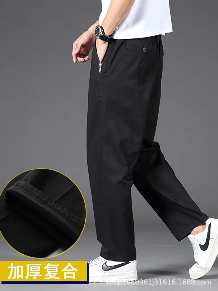 Zoruo Cotton Thickened Composite Pants Grey Men - Image 12