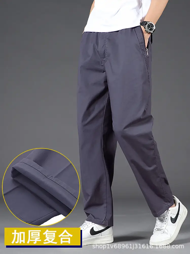 Zoruo Cotton Thickened Composite Pants Grey Men - Image 13