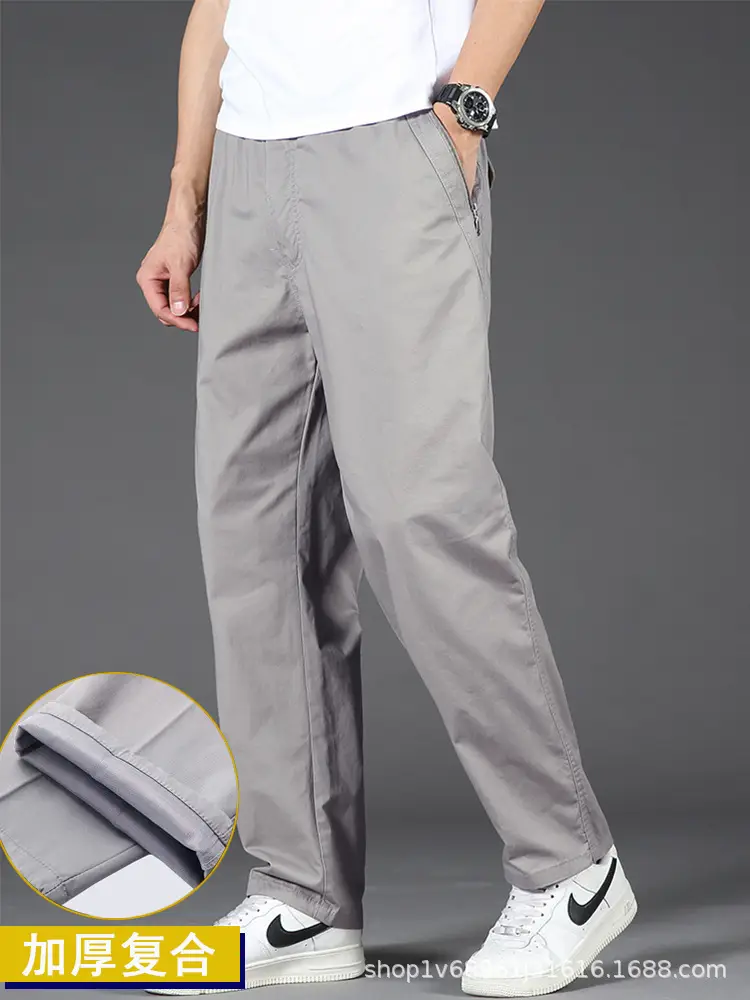 Zoruo Cotton Thickened Composite Pants Grey Men - Image 15