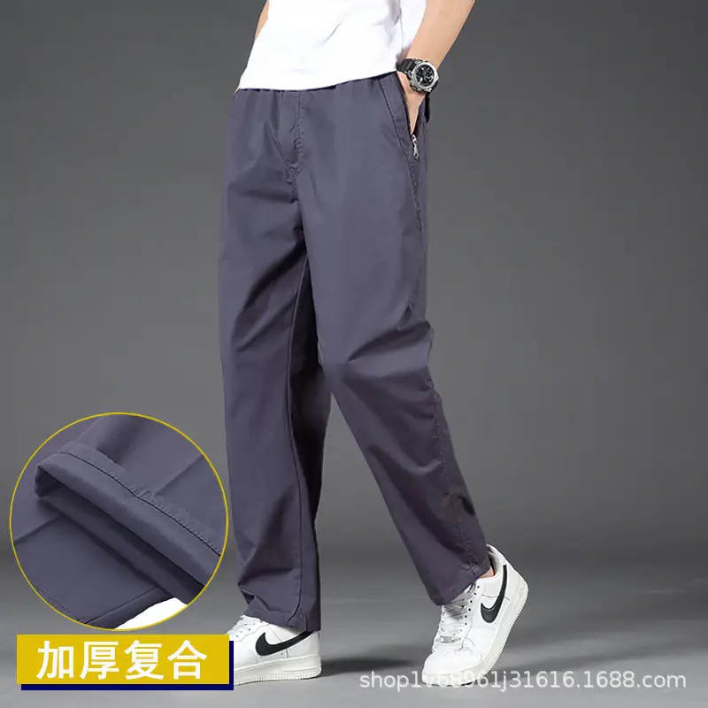 Zoruo Cotton Thickened Composite Pants Grey Men - Image 2