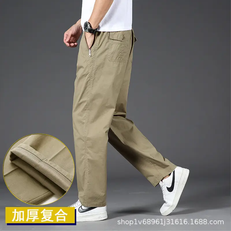 Zoruo Cotton Thickened Composite Pants Grey Men - Image 5