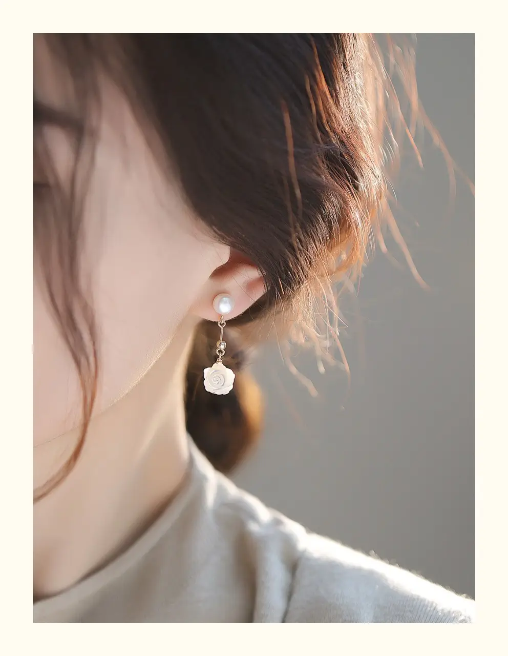 White Butterfly Shell Pearl Earrings for Women Elegant Commuter Set — feature 9