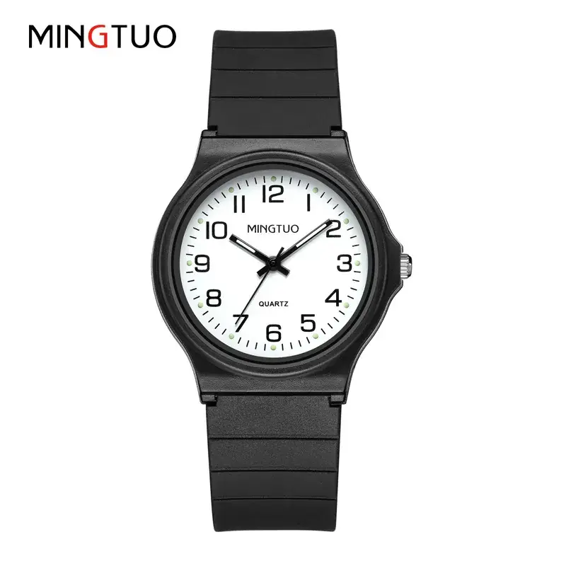 Black Silicone All-Season Watch for Men Women