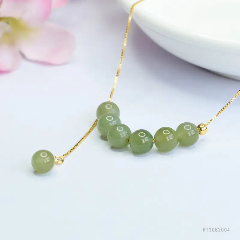 Guan Yu Jade Necklace with Hetian Stones Gold Chain