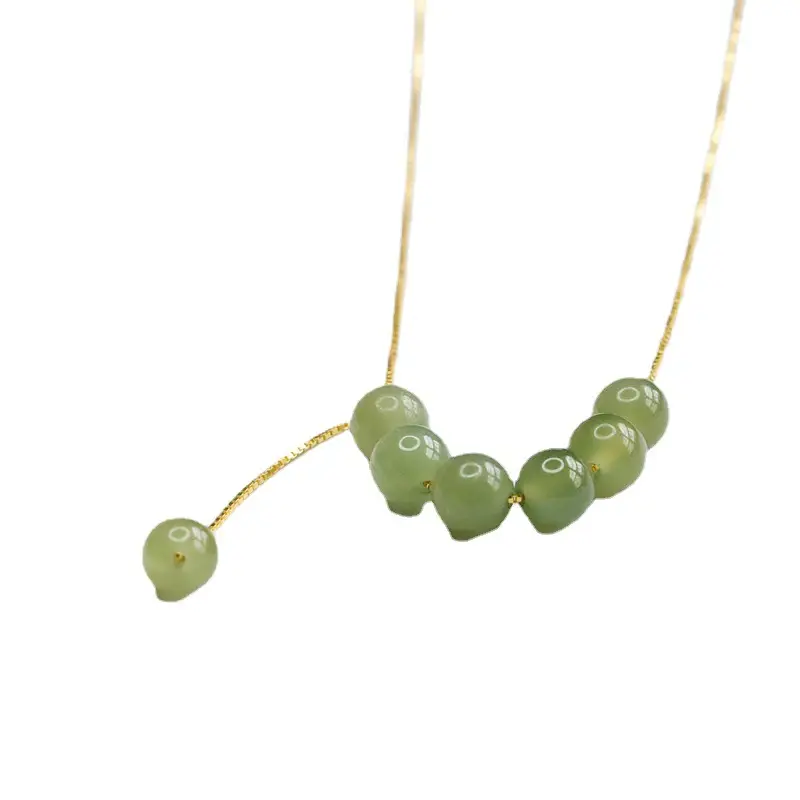 Guan Yu Jade Necklace with Hetian Stones Gold Chain