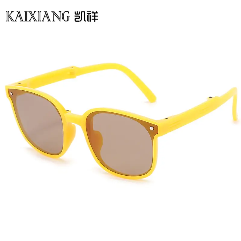 Kids White Anti-UV Foldable Sunglasses