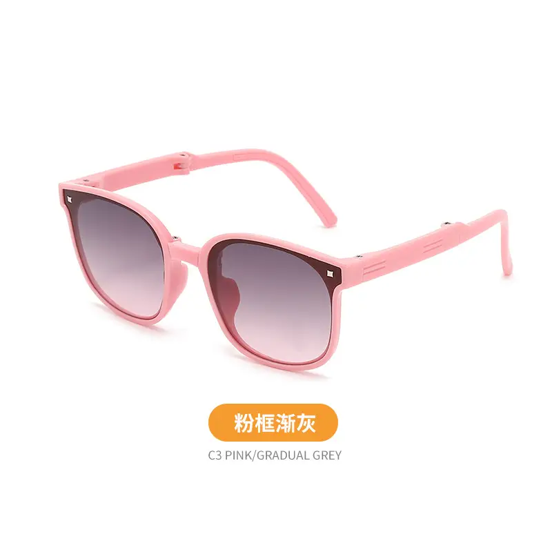 Kids White Anti-UV Foldable Sunglasses