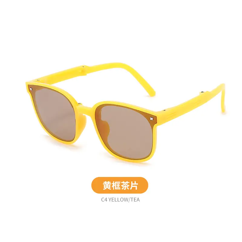 Kids White Anti-UV Foldable Sunglasses