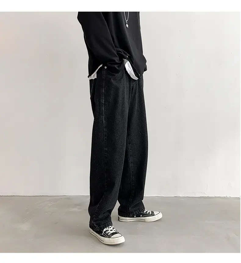 Men Washed Vintage Blue Straight Leg Jeans — feature 21