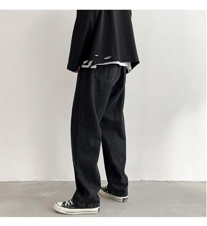 Men Washed Vintage Blue Straight Leg Jeans — feature 22