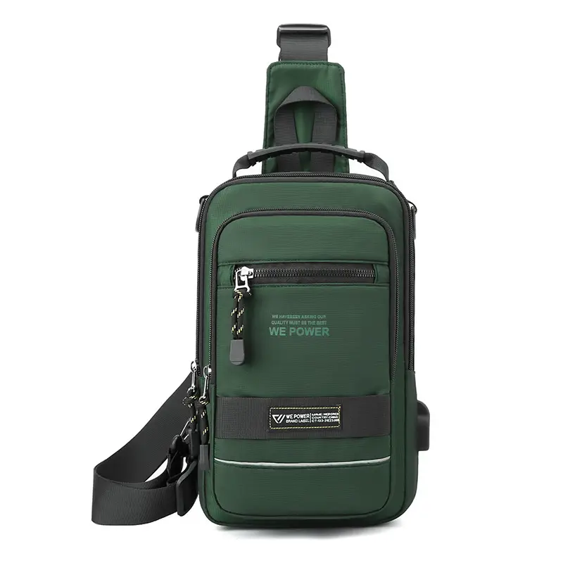 Men's Blue Crossbody Bag with Backpack Design