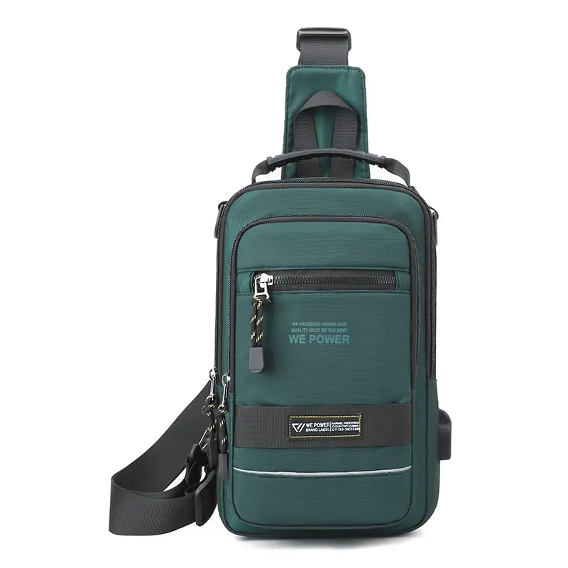 Men's Blue Crossbody Bag with Backpack Design