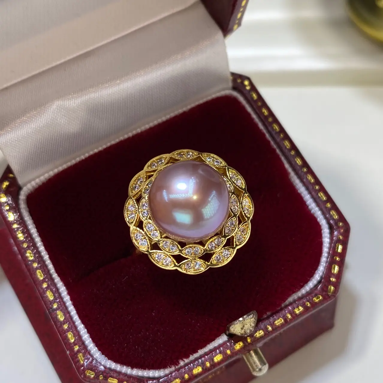 11mm Pink Pearl Rings for Women 18K Gold Injection — feature 10