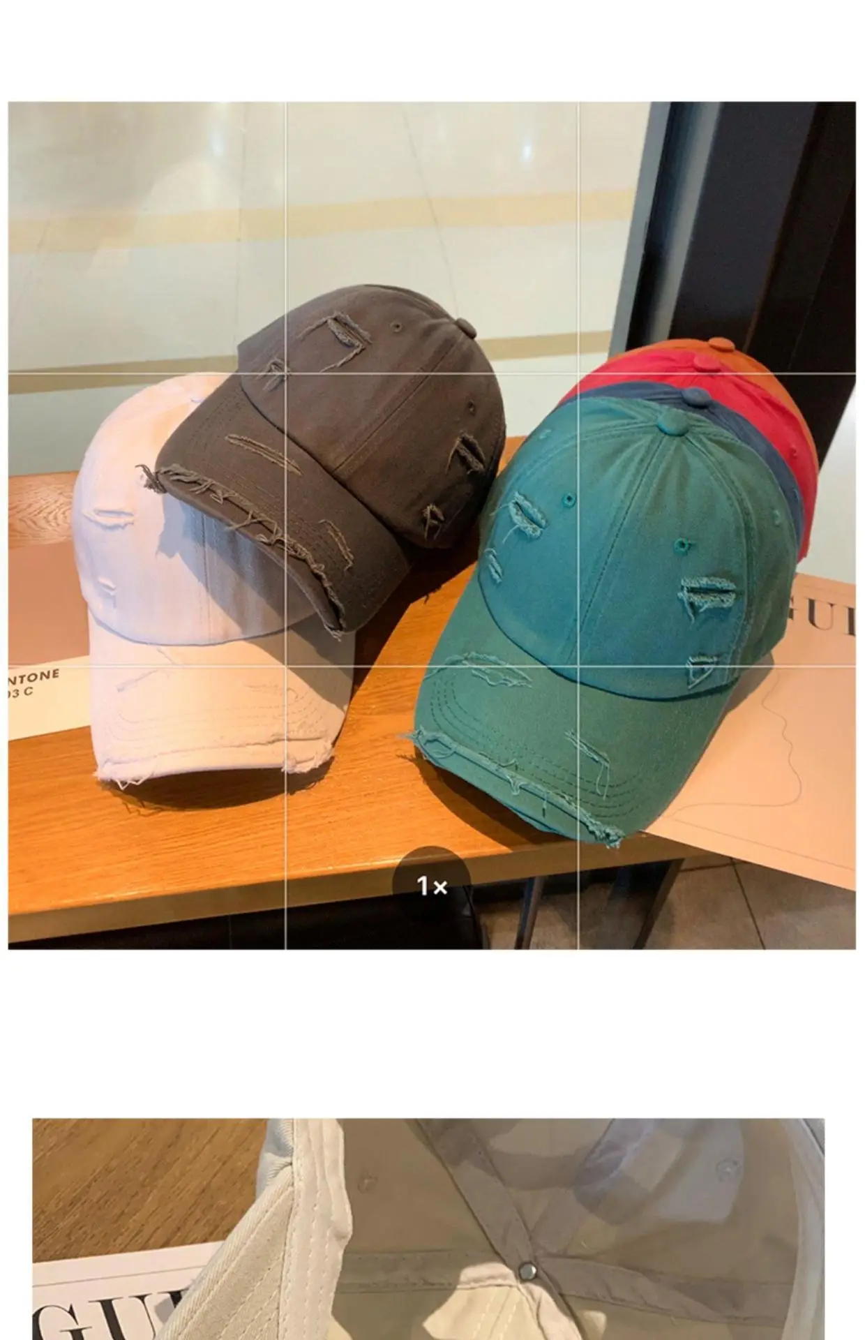 Distressed Baseball Cap Women Ripped Japanese Style All Match — feature 13