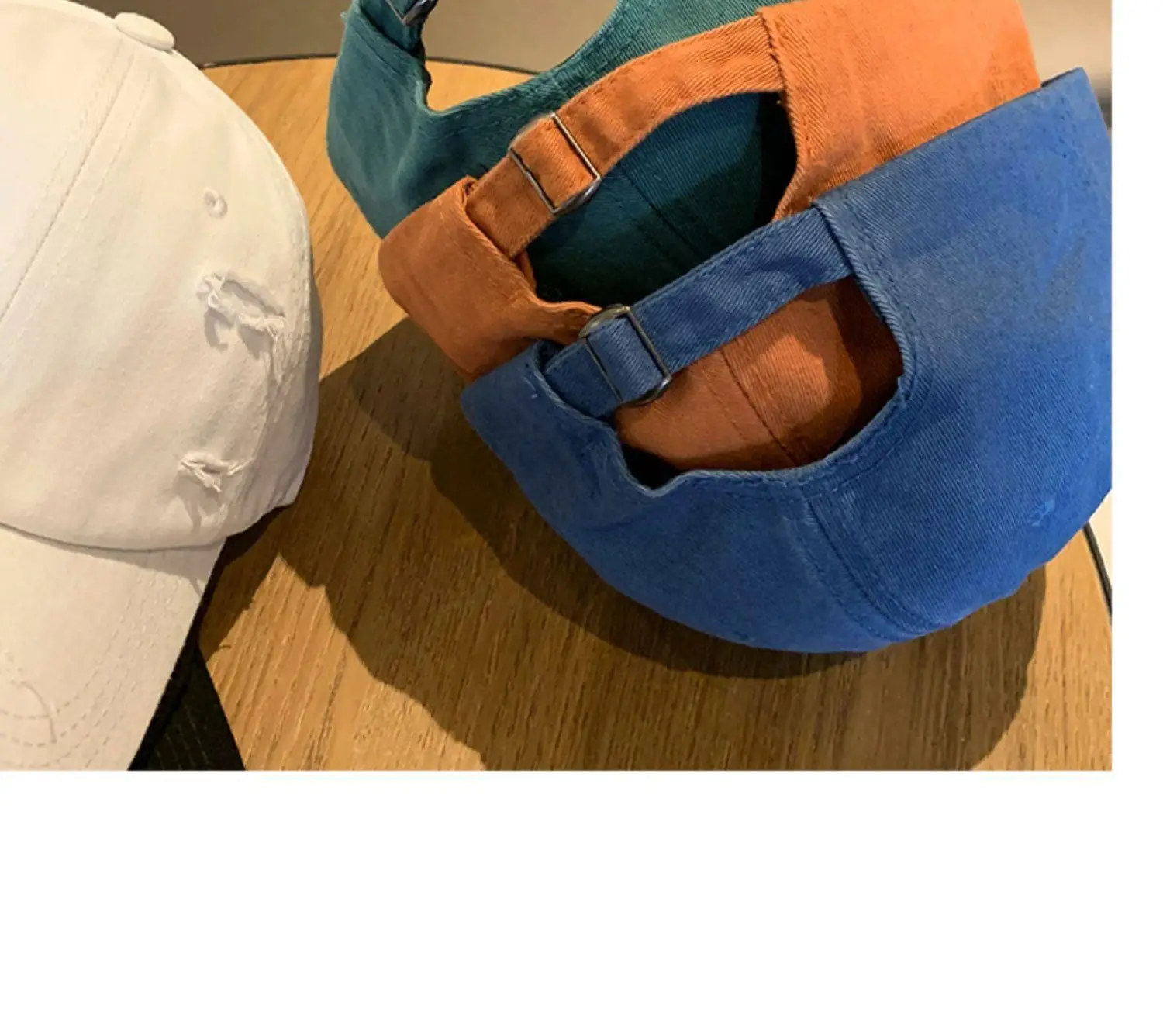 Distressed Baseball Cap Women Ripped Japanese Style All Match — feature 17