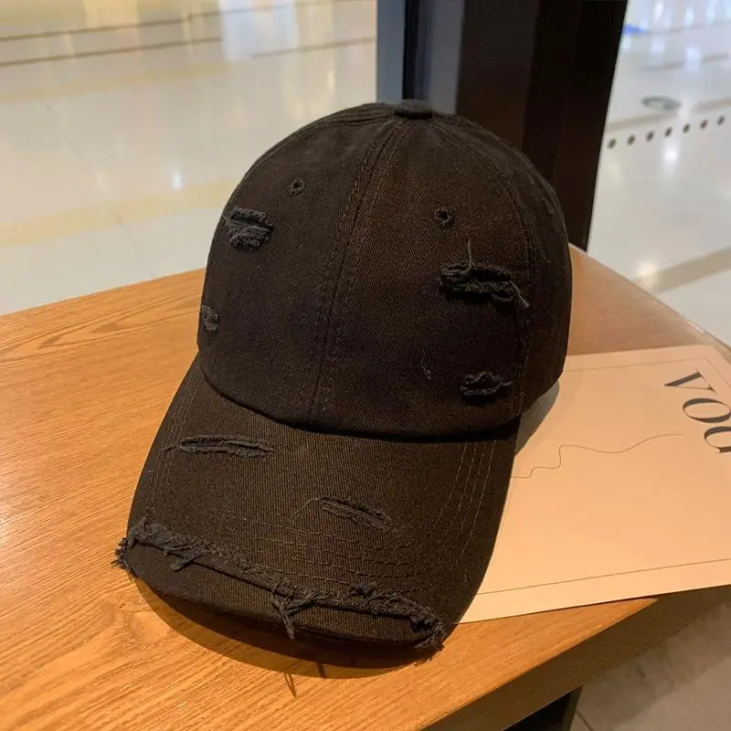 Distressed Baseball Cap Women Ripped Japanese Style All Match - Image 2
