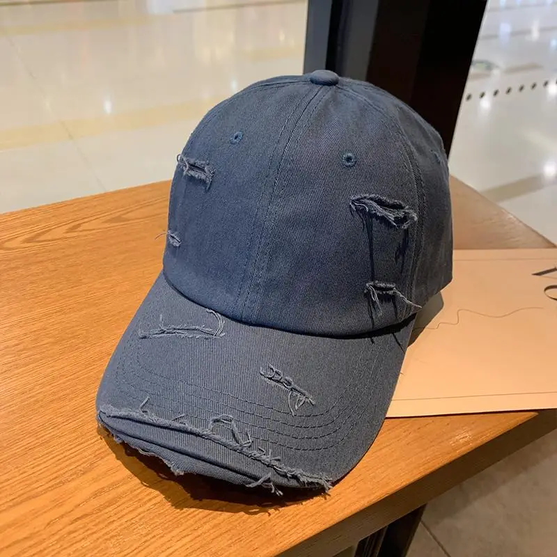 Distressed Baseball Cap Women Ripped Japanese Style All Match - Image 5