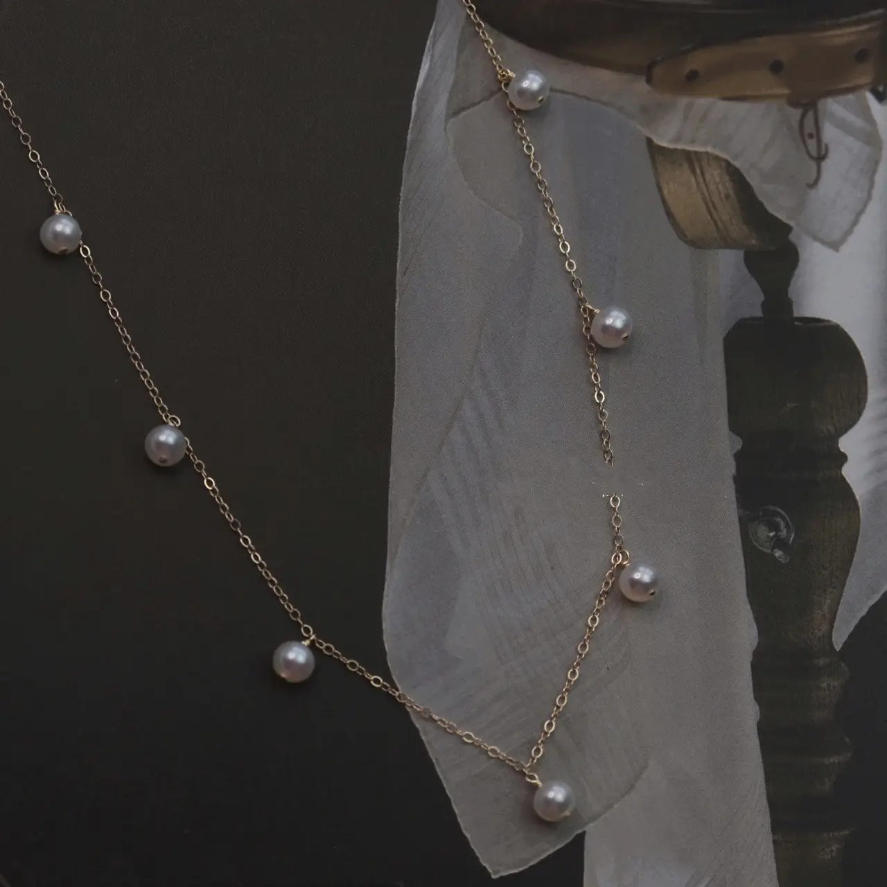 Elegant Pearl Necklace with 925 Silver Plating - Image 2