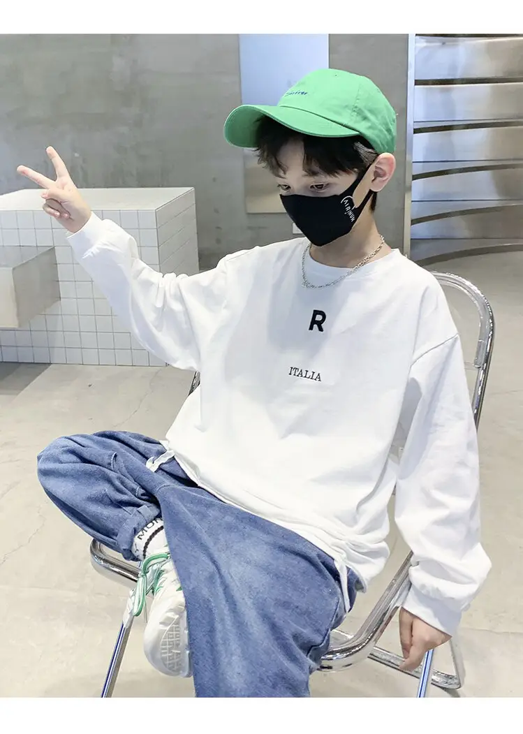 Boys White Long Sleeve T-Shirt Autumn 2025 — feature 13