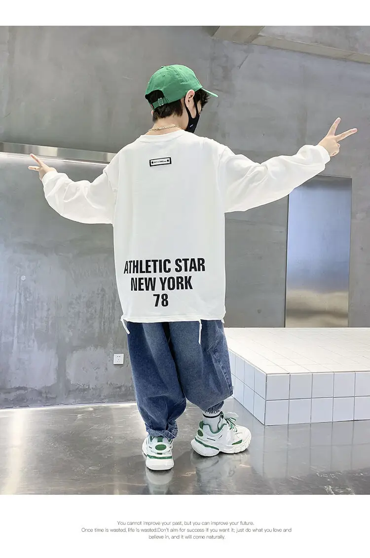 Boys White Long Sleeve T-Shirt Autumn 2025 — feature 14