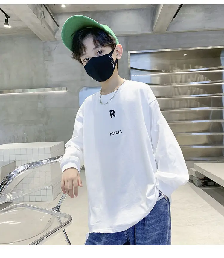 Boys White Long Sleeve T-Shirt Autumn 2025 — feature 17