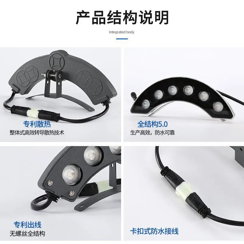 3W6W Waterproof LED Corrugated Lamp for Outdoor Temple Decor - Image 7