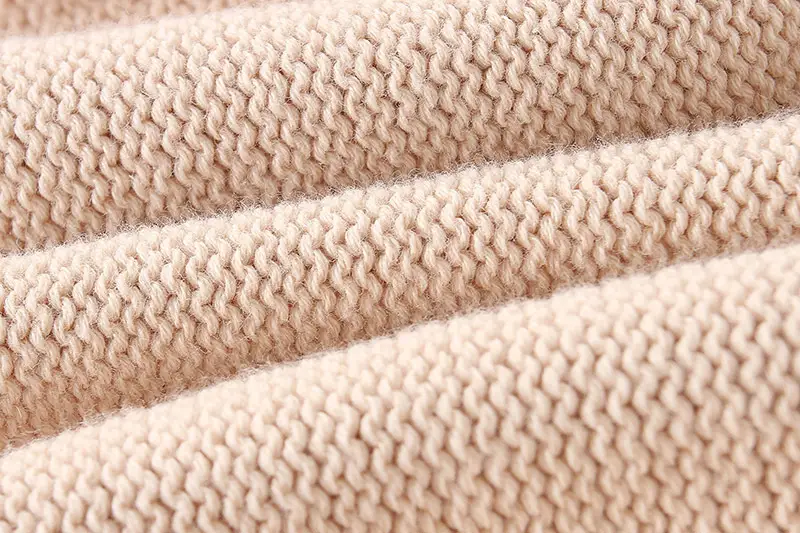 Beige Knitted Hooded Pullover for Girls — feature 12