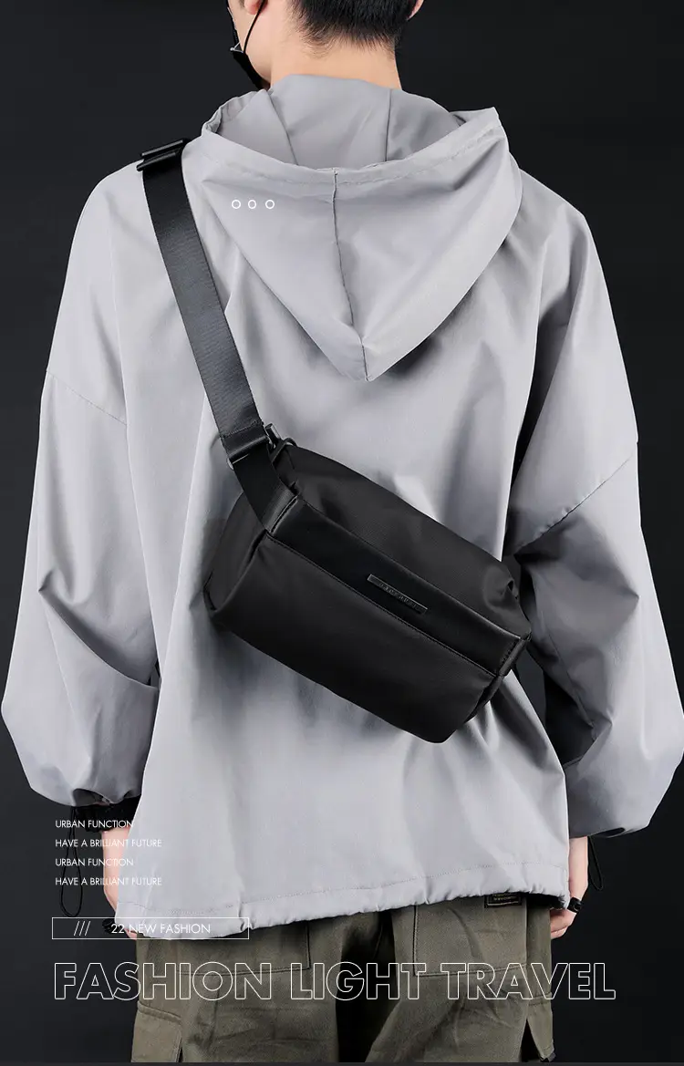 Black High-End Casual Chest Bag for Men — feature 14