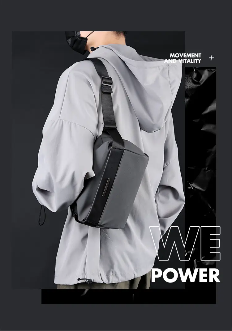 Black High-End Casual Chest Bag for Men — feature 15