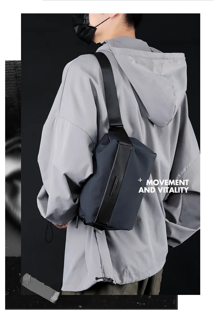 Black High-End Casual Chest Bag for Men — feature 17