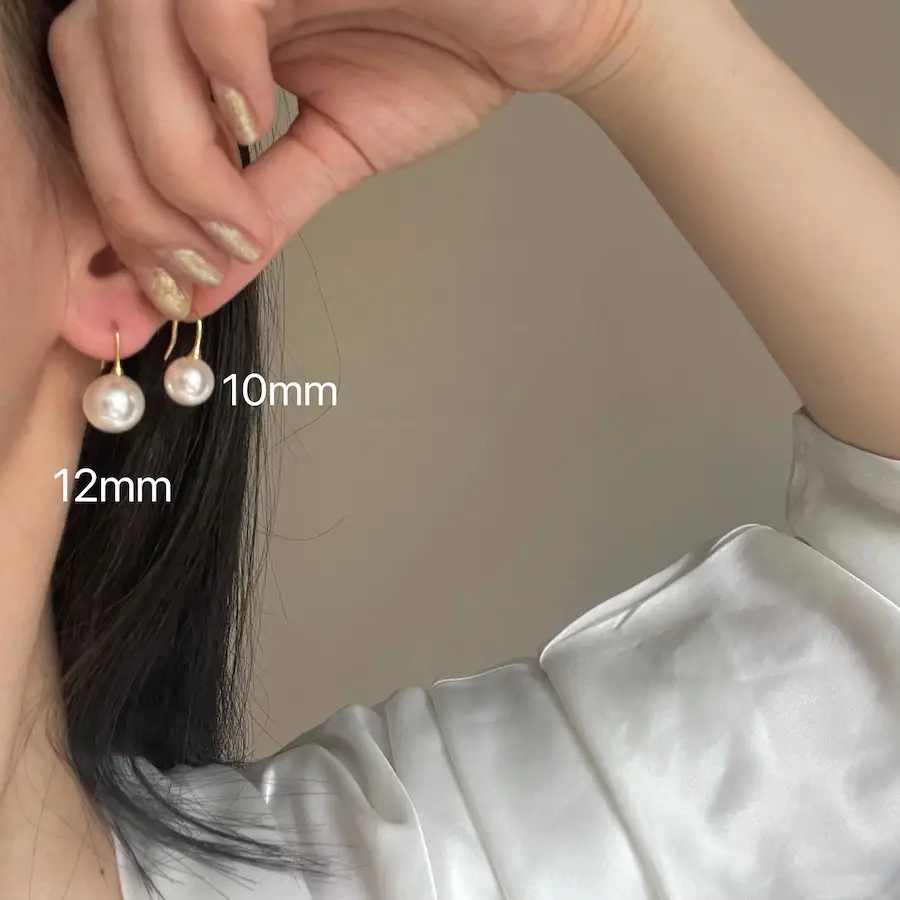 Shijia Pearl Earrings S925 Silver Plated Large — feature 17