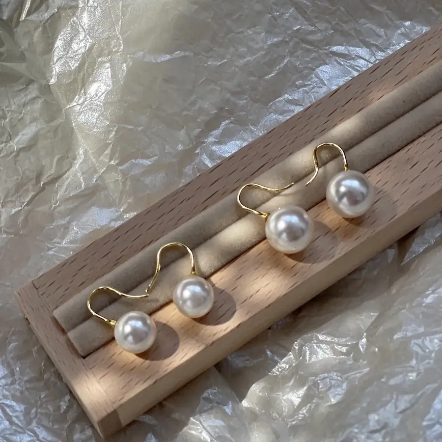 Shijia Pearl Earrings S925 Silver Plated Large — feature 18