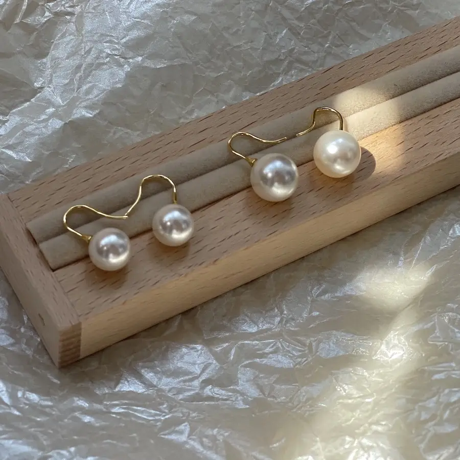 Shijia Pearl Earrings S925 Silver Plated Large — feature 19