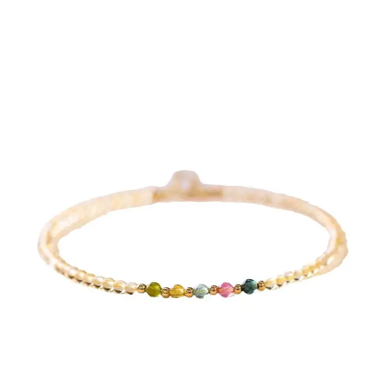 Women's Citrine Gemstone Bracelet Summer Design