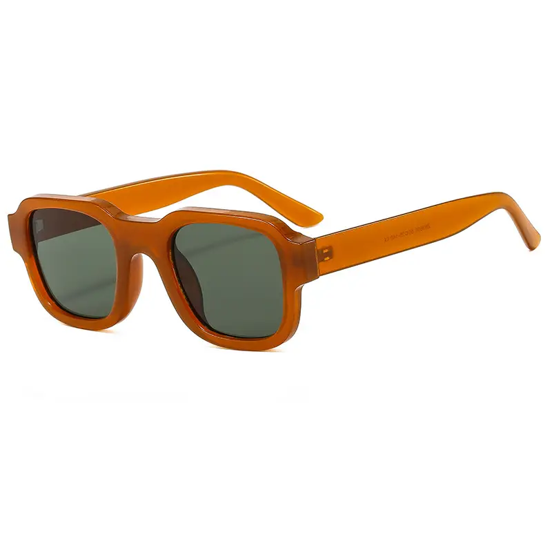 New Korean Thick Frame Leopard Sunglasses Square Decorative Glasses - Image 3