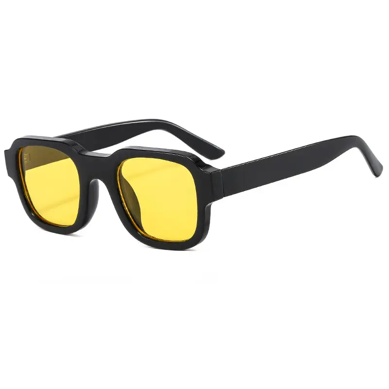 New Korean Thick Frame Leopard Sunglasses Square Decorative Glasses - Image 5