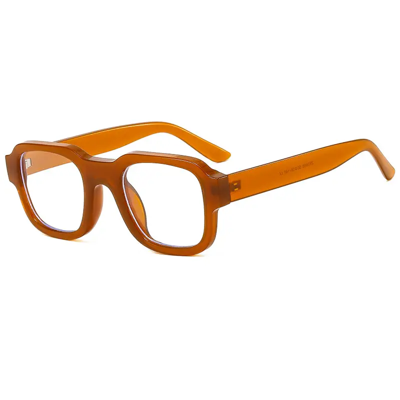New Korean Thick Frame Leopard Sunglasses Square Decorative Glasses - Image 8