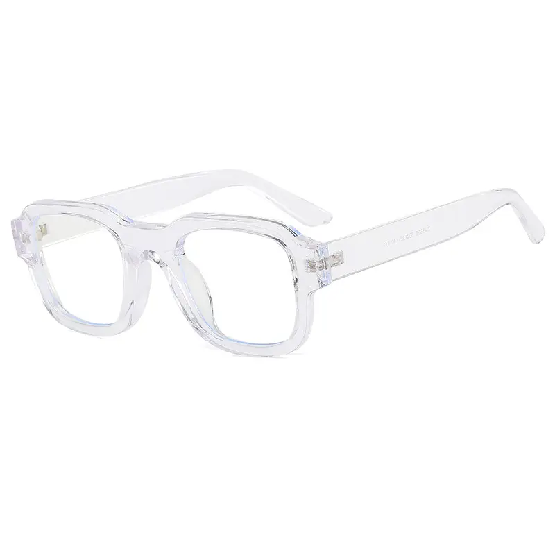 New Korean Thick Frame Leopard Sunglasses Square Decorative Glasses - Image 9