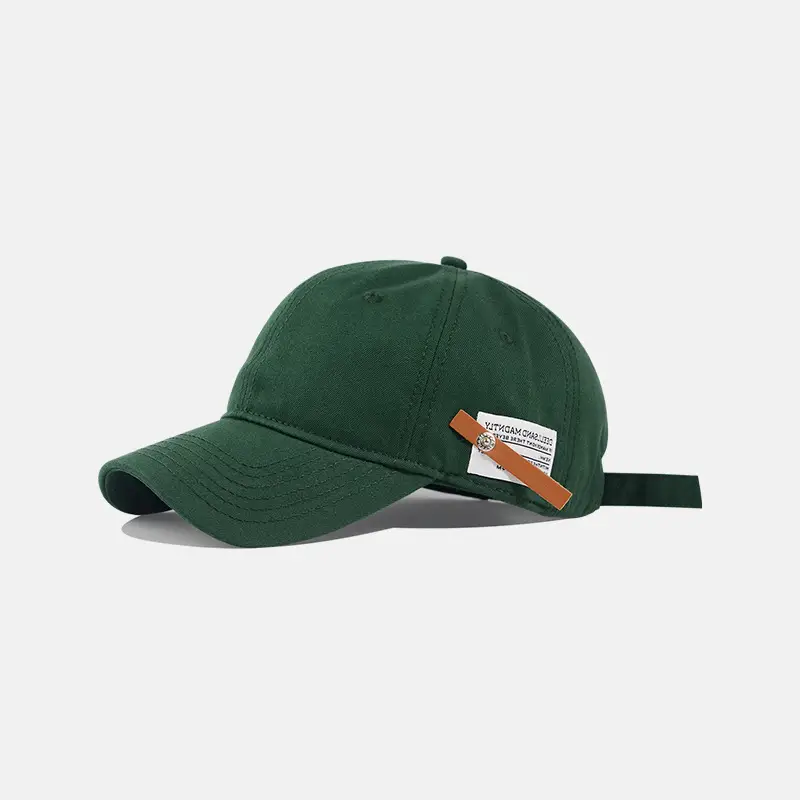 Black Classic Baseball Cap for Men Women Vintage Label - Image 10