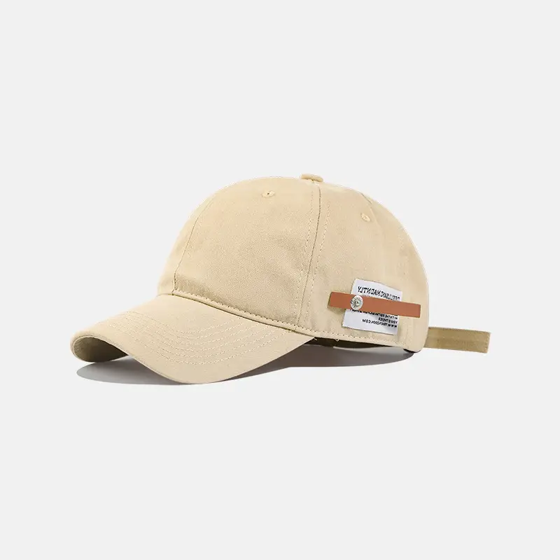 Black Classic Baseball Cap for Men Women Vintage Label - Image 3