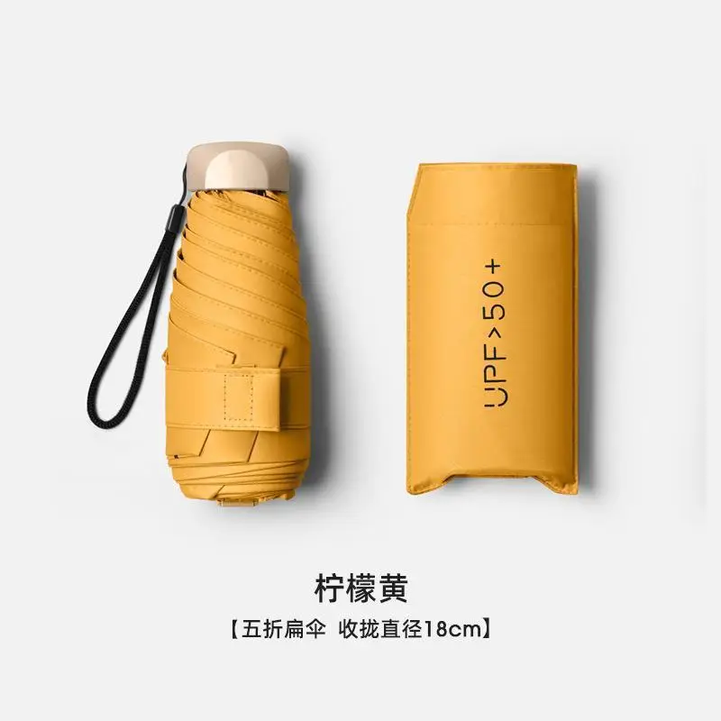 Women's Foldable Sun Umbrella Blue 18cm - Image 12