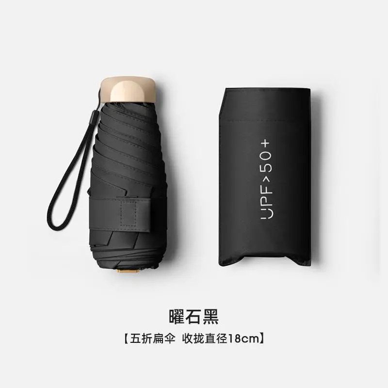 Women's Foldable Sun Umbrella Blue 18cm - Image 13
