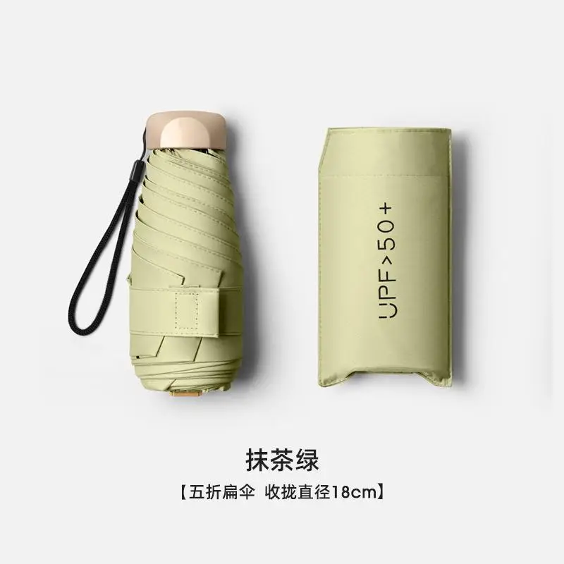 Women's Foldable Sun Umbrella Blue 18cm - Image 14