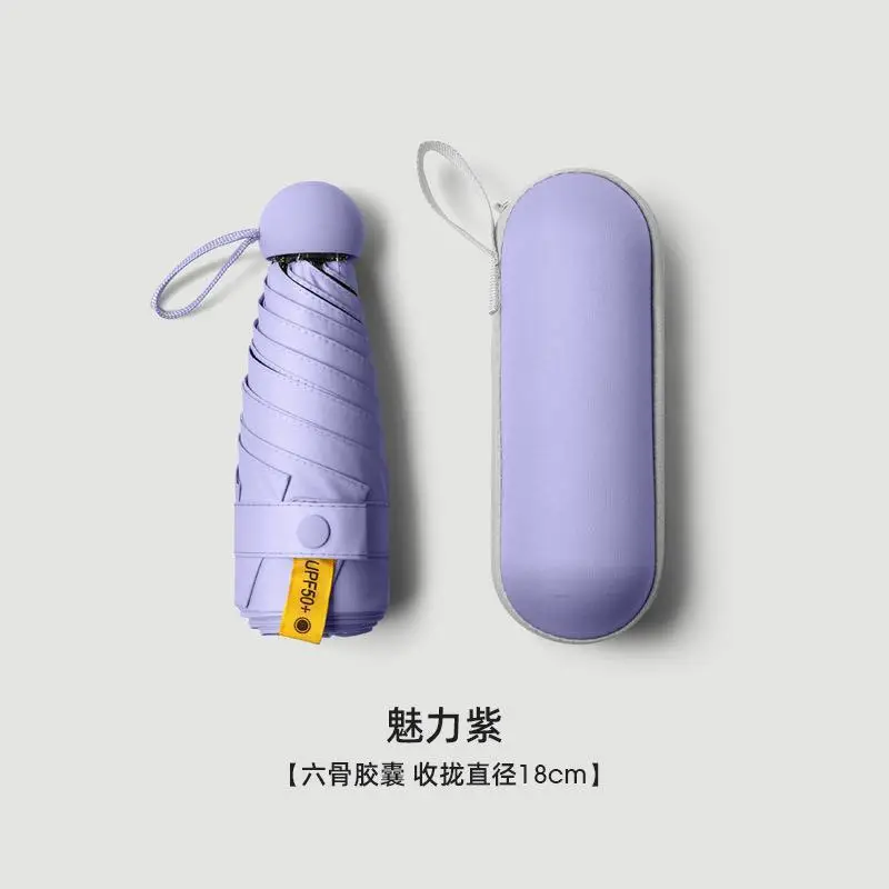 Women's Foldable Sun Umbrella Blue 18cm - Image 18